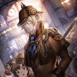 This is a pixiv picture whose title is 探偵さんと小さな助手.