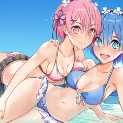 This is a pixiv picture whose title is Ram and Rem.
