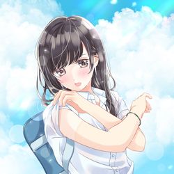 This is a pixiv picture whose title is ねえ、焼けてない？.