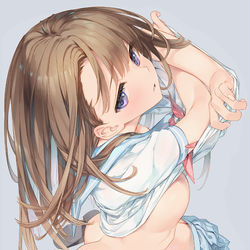 This is a pixiv picture whose title is 直球少女2019.