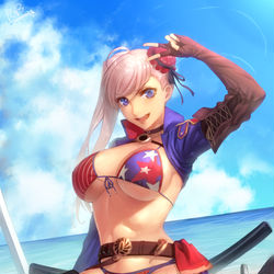 This is a pixiv picture whose title is 水着武蔵ちゃん.