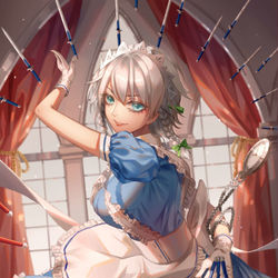 This is a pixiv picture whose title is メイド長.