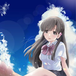 This is a pixiv picture whose title is 青空とワイシャツ.