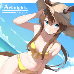 This is a pixiv picture whose title is 水着amiya.