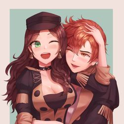 This is a pixiv picture whose title is ドロテア x シルヴァン.