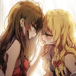 This is a pixiv picture whose title is レイマリ.