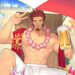 This is a pixiv picture whose title is 水着ナポレオン.