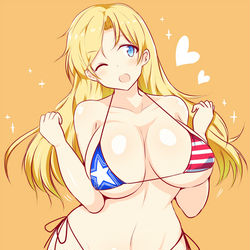 This is a pixiv picture whose title is アメリカンなお姉ちゃん.