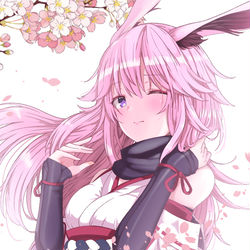 This is a pixiv picture whose title is 八重桜.