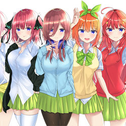 This is a pixiv picture whose title is 五等分の花嫁.