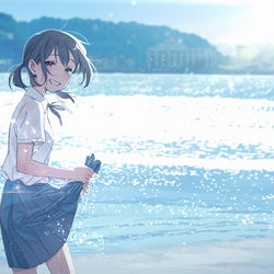 This is a pixiv picture whose title is 短い真夏が終わる前に.