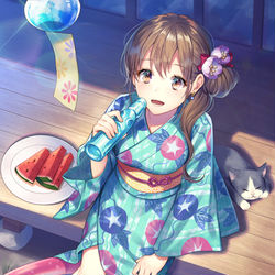 This is a pixiv picture whose title is 夏！.