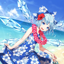 This is a pixiv picture whose title is ハワイアンチルノ.
