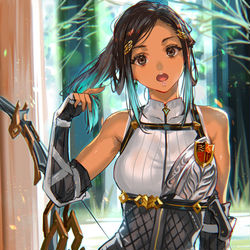 This is a pixiv picture whose title is 褐色アーチャーちゃん。.