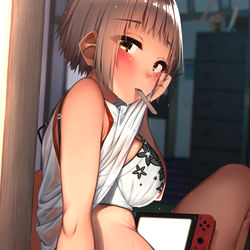 This is a pixiv picture whose title is 暑すぎて….