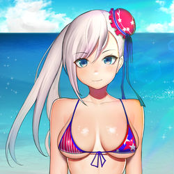 This is a pixiv picture whose title is 水着武蔵さん...