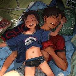 This is a pixiv picture whose title is 暑い朝.