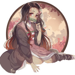 This is a pixiv picture whose title is Nezuko.