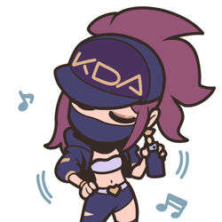 This is a pixiv picture whose title is Chibi K/DA Akali.