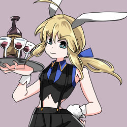 This is a pixiv picture whose title is 個人的な趣味衣装のバニーセイバーさん.