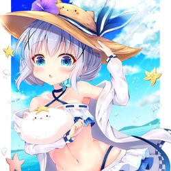 This is a pixiv picture whose title is 水着チノちゃん.