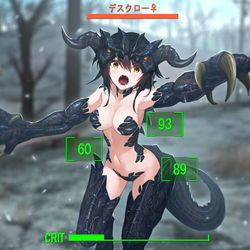 This is a pixiv picture whose title is デスクロー♀.