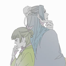 This is a pixiv picture whose title is 思案.