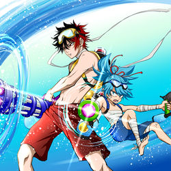 This is a pixiv picture whose title is これがうちの水砲戦だ！！.