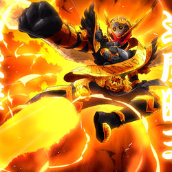 This is a pixiv picture whose title is 逢魔時王必殺撃.