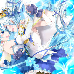 This is a pixiv picture whose title is Dear SnowMiku.
