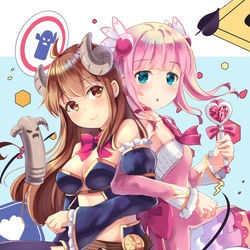 This is a pixiv picture whose title is シャミ子&もも.