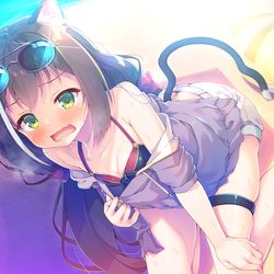 This is a pixiv picture whose title is 水を得たキャル（熱中症）.