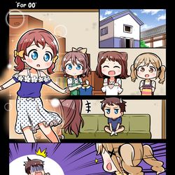 This is a pixiv picture whose title is 紗南と純の着せ替え時間(タイム).