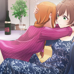 This is a pixiv picture whose title is ささやく声に.