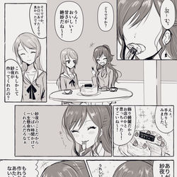 This is a pixiv picture whose title is 紗夜の手作りケーキ.