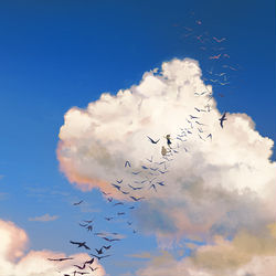 This is a pixiv picture whose title is Ghibli sky II.