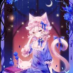 This is a pixiv picture whose title is Night falls.