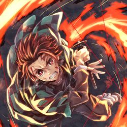 This is a pixiv picture whose title is ヒノカミ神楽！.
