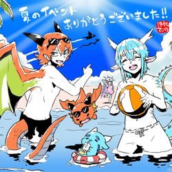 This is a pixiv picture whose title is 【夏のイベント】みんなでバカンス〜【お礼】.
