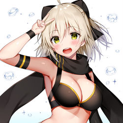 This is a pixiv picture whose title is 水着沖田さん！.