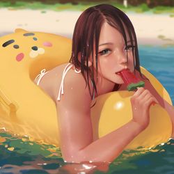 This is a pixiv picture whose title is Summer and Ice.