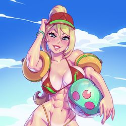 This is a pixiv picture whose title is Samus's Vacations.