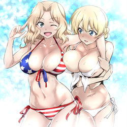 This is a pixiv picture whose title is ダーケイ 仲良しビキニ.