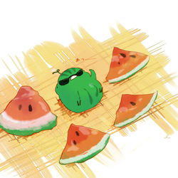 This is a pixiv picture whose title is ドライすいか.