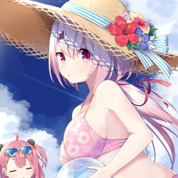 This is a pixiv picture whose title is さくゆいSUMMER.