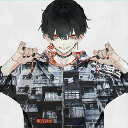This is a pixiv picture whose title is 九龍城パーカー.