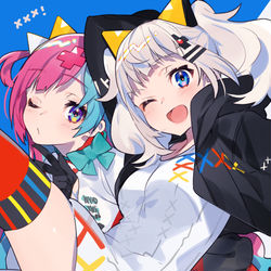 This is a pixiv picture whose title is 2_LUNA&PINKY.