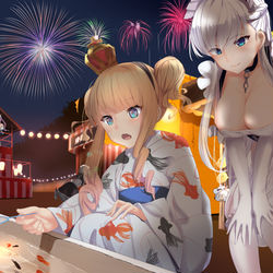 This is a pixiv picture whose title is ロイヤル夏祭り.
