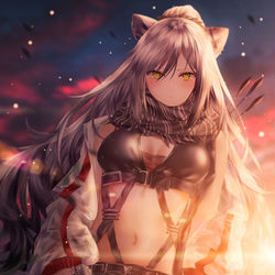 This is a pixiv picture whose title is 明日方舟 黑.