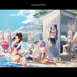 This is a pixiv picture whose title is 【第二部カルデア運営メンバーのバカンス】.